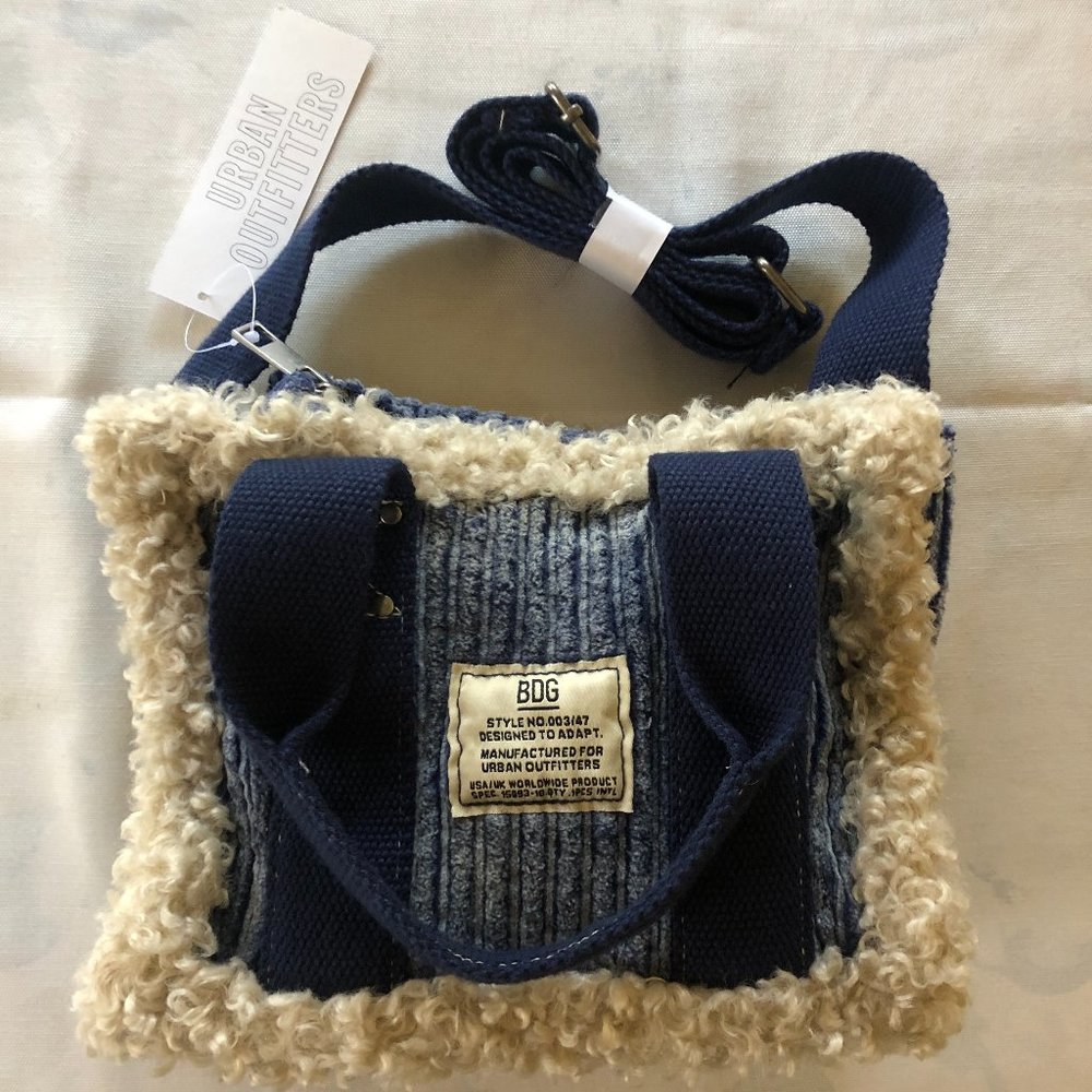 BDG Corduroy/Shag mini tote